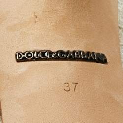Pre Owned Dolce & Gabbana Grey Lace And Satin Bellucci Pumps Size 37
