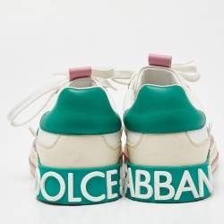 مملوكة مسبقًا Dolce & Gabbana Multicolor Leather and Suede Custom 2.Zero Sneakers Size 38