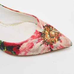 Pre Owned Dolce & Gabbana Multicolor Brocade Fabric Floral Print Pointed Toe Pumps Size 36