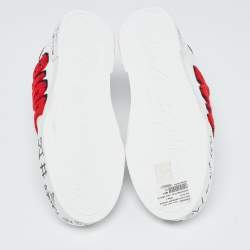 Pre Owned Dolce & Gabbana White Leather Portofino Sneakers Size 40