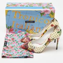 Pre Owned Dolce & Gabbana Multicolor Floral Print Patent Leather Pointed Toe Pumps Size 38