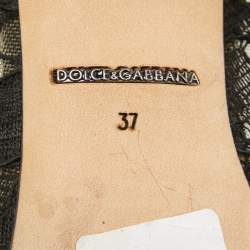 Pre Owned Dolce & Gabbana Black Lace Bellucci Pumps Size 37
