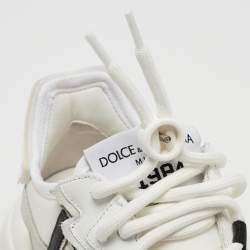 Pre Owned Dolce & Gabbana White Nylon and Leather Daymaster Sneakers Size 38