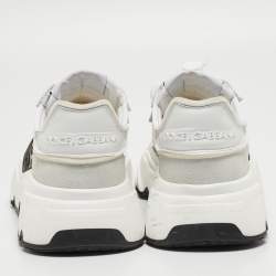 Pre Owned Dolce & Gabbana White Nylon and Leather Daymaster Sneakers Size 38