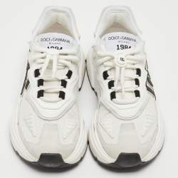 Pre Owned Dolce & Gabbana White Nylon and Leather Daymaster Sneakers Size 38