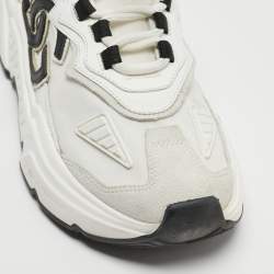 Pre Owned Dolce & Gabbana White Nylon and Leather Daymaster Sneakers Size 38