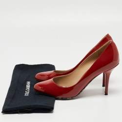 Dolce & Gabbana Dark Red Patent Leather Pumps Size 39