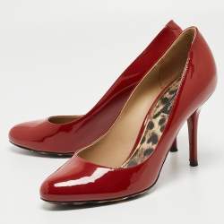 Dolce & Gabbana Dark Red Patent Leather Pumps Size 39