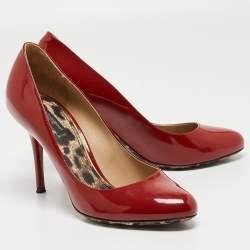 Dolce & Gabbana Dark Red Patent Leather Pumps Size 39