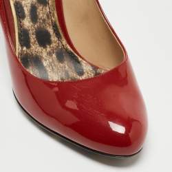 Dolce & Gabbana Dark Red Patent Leather Pumps Size 39