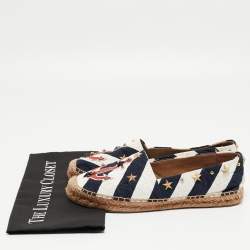 Dolce & Gabbana Blue/White Canvas Espadrille Flats Size 40