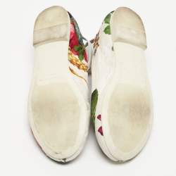 Pre Owned Dolce & Gabbana Multicolor Lurex Fabric Ballet Flats Size 38