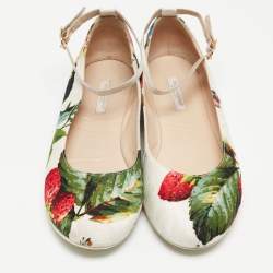 Pre Owned Dolce & Gabbana Multicolor Lurex Fabric Ballet Flats Size 38