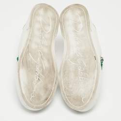 Pre Owned Dolce & Gabbana Pink/White Leather Low Top Sneakers Size 39