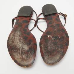 Dolce & Gabbana Brown/Black Patent Slingback  Flats Size 39