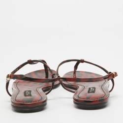 Dolce & Gabbana Brown/Black Patent Slingback  Flats Size 39