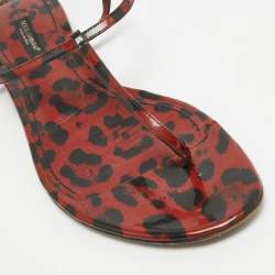Dolce & Gabbana Brown/Black Patent Slingback  Flats Size 39