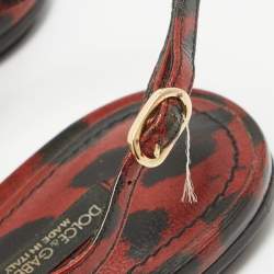 Dolce & Gabbana Brown/Black Patent Slingback  Flats Size 39