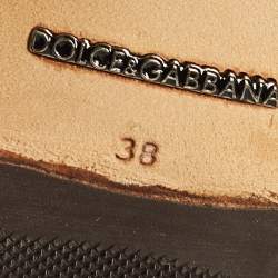 Dolce & Gabbana Black Lace and Mesh Bianca Sandals Size 38