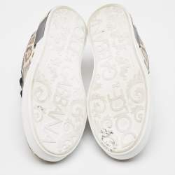 مملوكة مسبقًا Dolce & Gabbana Black/Brown Leopard Print Leather Portofino Low Top Sneakers Size 40