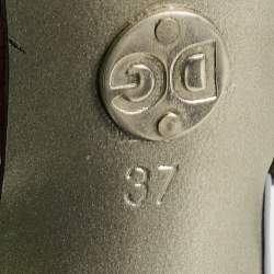 Pre Owned Dolce & Gabbana Brown/Black Leopard Calf Hair and Patent Open Toe Slingback Pumps Size 37