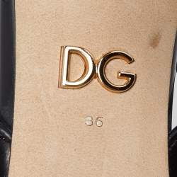 Pre Owned Dolce & Gabbana Multicolor Printed Leather Slingback Pointed Toe Pumps Size 36