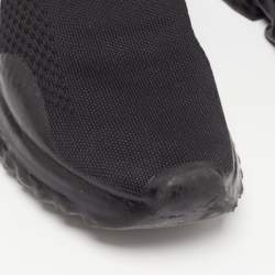 Dolce & Gabbana Black Fabric Sorrento Slip On Sneakers Size 38