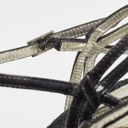 Dolce & Gabbana  Black Patent Knotted Sandals Size 35