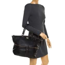 مملوكة مسبقًا حقيبة ساتشل دوني اند بورك جلد سوداء