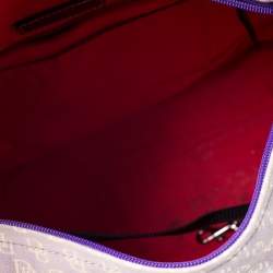Dooney and Bourke Lilac Signature Canvas and Leather Shoulder Bag