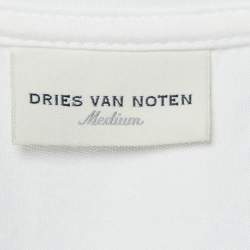 Dries van Noten White Cotton Ruffled Tulle Sleeveless Top M