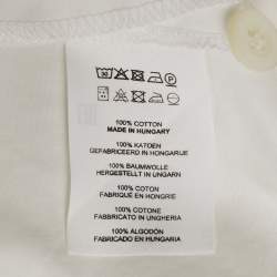 Dries van Noten White Cotton Button Front Shirt Dress S