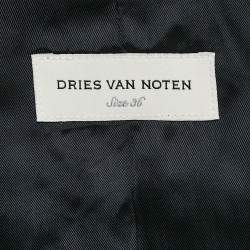 Dries van Noten Navy Blue Wool Single Breasted Blazer S 