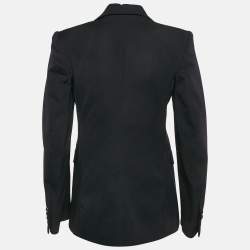 Dries van Noten Navy Blue Wool Single Breasted Blazer S 