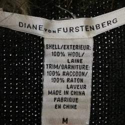 Dries van Noten Grey Detachable Fur Trim Sleeveless Cardigan M