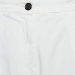 Pre Owned Dries van Noten White Cotton Drill Tapered Jeans L Waist 32"