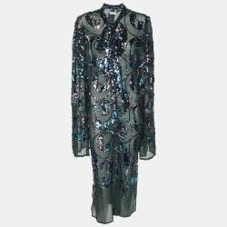Dries van Noten Multicolor Sequined Knit Cardigan M
