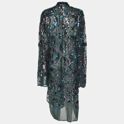 Dries van Noten Multicolor Sequined Knit Cardigan M