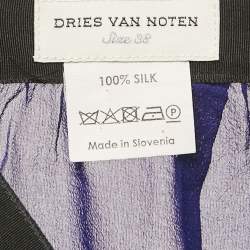 Dries van Noten Blue Silk Sheer Trousers M