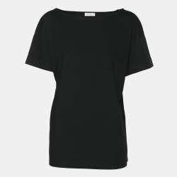 Dries van Noten Black Cotton Crew Neck T-Shirt M