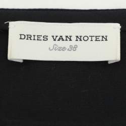 Pre Owned Dries van Noten Black Cotton Crew Neck T-Shirt M