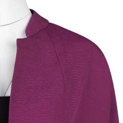 Pre Owned Dries Van Noten Pink Textured Open Front Cropped Jacket S