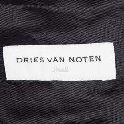 Pre Owned Dries Van Noten Pink Textured Open Front Cropped Jacket S