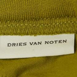 Pre Owned Dries van Noten Green Cotton Knit Wide Leg Pants M