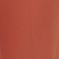 Pre Owned Dries van Noten Burnt Orange Crepe Formal Trousers S