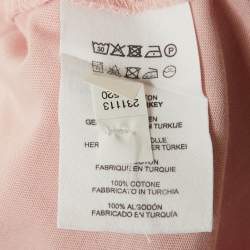 مملوكة مسبقًا Dries van Noten Pink Jersey Shirring Detail Top XS