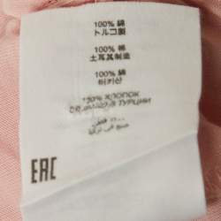 مملوكة مسبقًا Dries van Noten Pink Jersey Shirring Detail Top XS