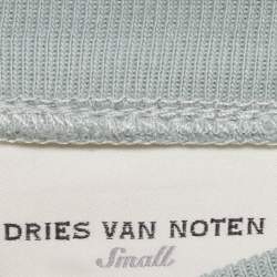 Pre Owned توب دريز فان نوتن أخضر عشبي بأزهار قطن بكشكش صغير