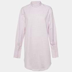 Pre Owned Dries van Noten Pink Checkered Print Cotton Corso Shirt M