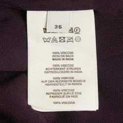 مملوكة مسبقًا Dries van Noten Purple Gabrina Sequin Embellished Chiffon Mini Skirt XS